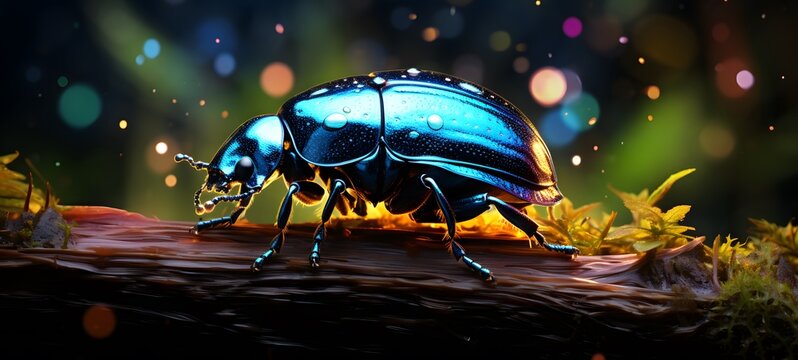 Galaxy Version of Water Scavenger Beetle world,ai generative - Powered by Adobe