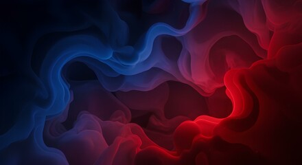 Abstract Blue Red Smoke Swirl