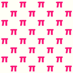 Pi Math Sign Vector Seamless Pattern
