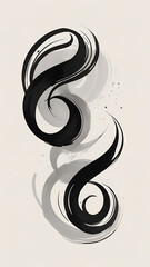 monochrome art, minimalist brushwork, black ink tones, off-white canvas, Zen inspiration, abstract expressionism, Japanese calligraphy style, subtle contrast, modern minimalism, artistic texture, spir