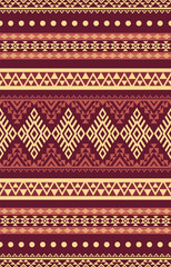 Ethnic Geometric Design.Ethnic Pattern in tribal, folk embroidery abstract art colorful. ornament print. Ethnic Geometric Design for wallpaper,carpet, clothing, fashion, fabric.	
