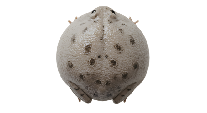 Overhead View of a Gray Toad with Dark Spots