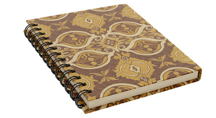 Ornate spiral notebook design