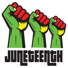 Juneteenth vector, illustration of a hand