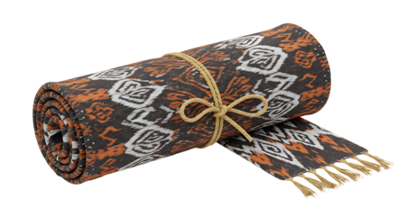 Rolled patterned textile accessory