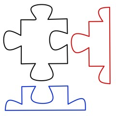 Puzzle pieces line icon vector,puzzle line icon design image,puzzle pieces design stock,puzzle line drawing vector 