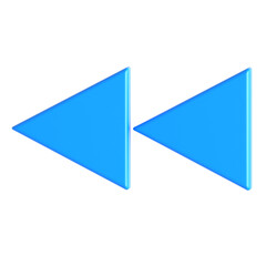 backward ui 3d icon illustration