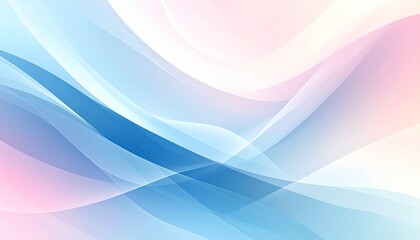 Abstract geometric background featuring soft gradients of blue, pink, and white colors, creating a modern and vibrant atmosphere with dynamic shapes and lines