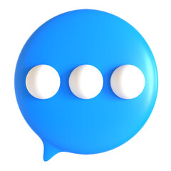 chat bubble 3d icon illustration