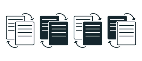 Transfer sharing file document icon. Illustration vector