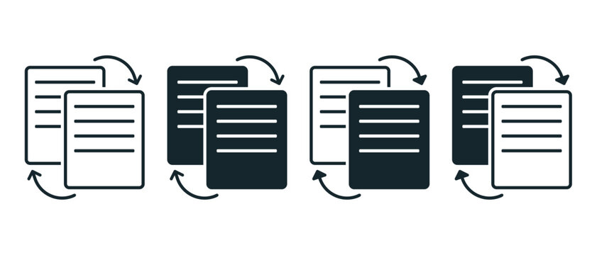 Transfer sharing file document icon. Illustration vector