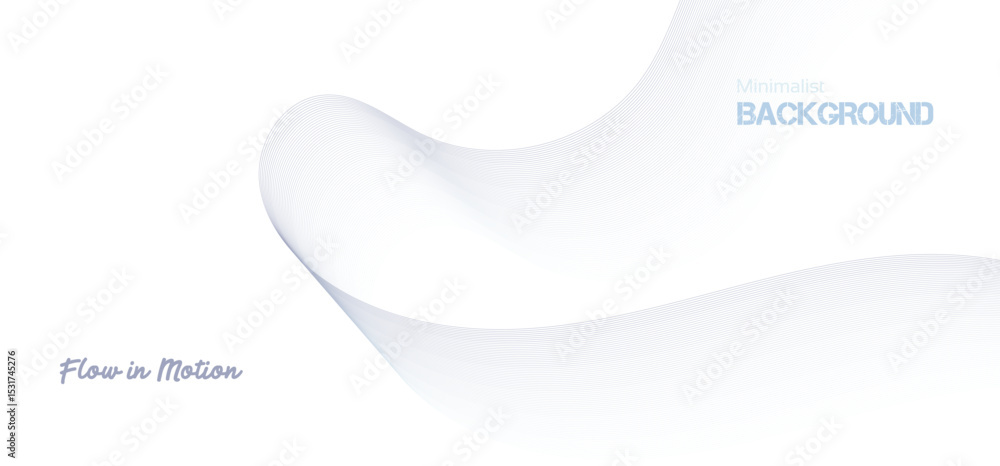 Poster abstract pink gradient ribbon wave on white background. minimalist background and design element for