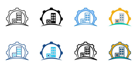 Office icon set multiple style collection 
