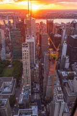 Aerial view of Midtown Manhattan.