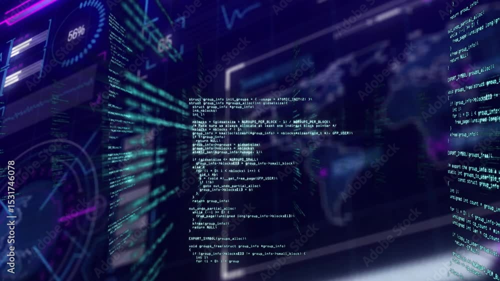 Poster data wave sweeping through code panels causing panel reordering while gauge updating to show status