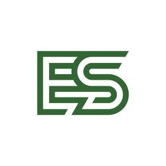 letter ES concept logo design vector template