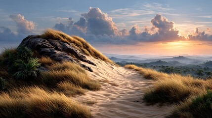 sunrise in the mountains