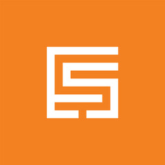 letter ES concept logo design vector template