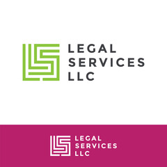 letter LS concept logo design vector template