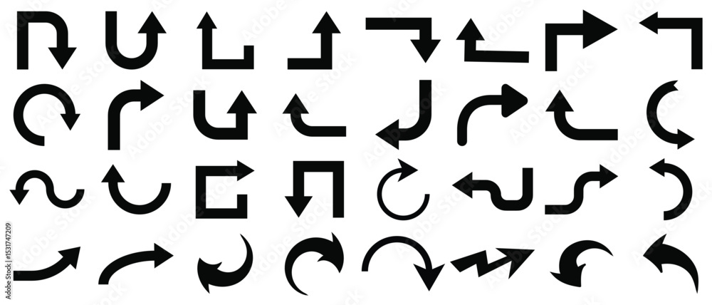 Poster mega set of way direction arrow sign. way sign. road navigation arrows. driving direction mark, loca