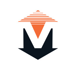 letter M modern concept logo design vector template