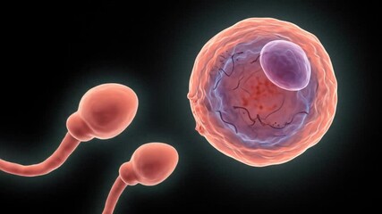 Fertilization: A close-up perspective on the biological marvel of fertilization, revealing the interplay between an ovum and sperm.