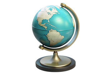 3d vintage globe model with stand