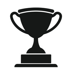 gold cup silhouette on white background