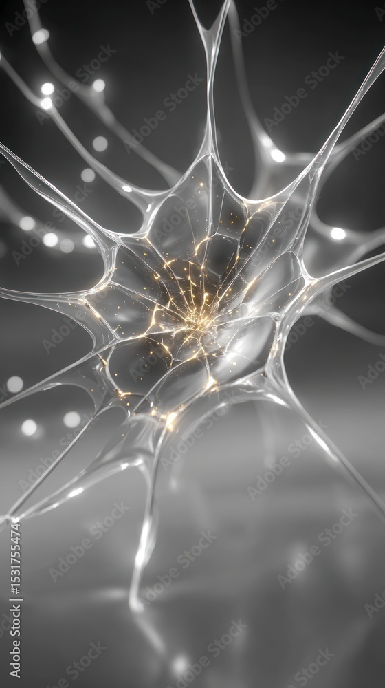 Poster abstract network glowing neural connections high res texture