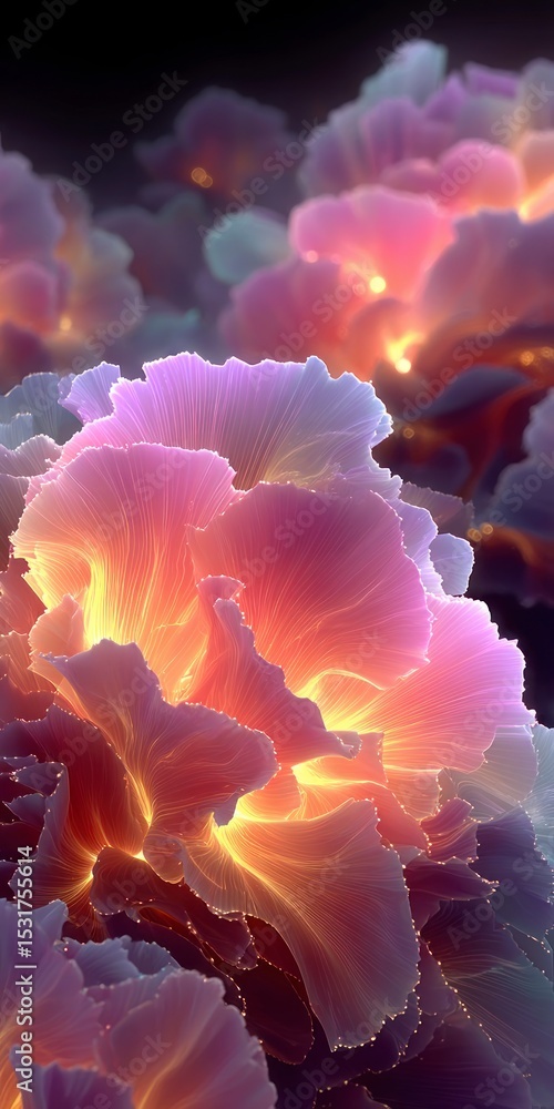 Poster abstract glowing flower background soft high resolution image for design