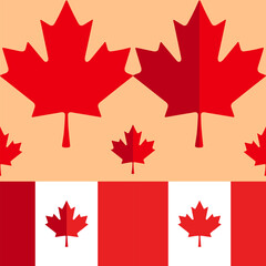 Celebrating canada day with vibrant maple leaf patterns digital artwork festive environment colorful viewpoint