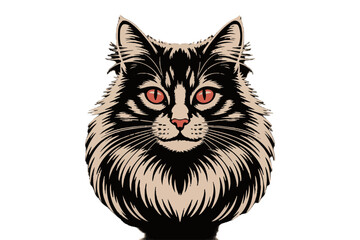 High-Quality Vector Illustration Featuring a Collection of the Most Popular and Best-Selling Cat Breeds, Including Persian, Siamese, Maine Coon, Ragdoll, and Bengal