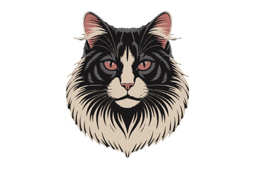 High-Quality Vector Illustration Featuring a Collection of the Most Popular and Best-Selling Cat Breeds, Including Persian, Siamese, Maine Coon, Ragdoll, and Bengal