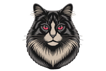 High-Quality Vector Illustration Featuring a Collection of the Most Popular and Best-Selling Cat Breeds, Including Persian, Siamese, Maine Coon, Ragdoll, and Bengal