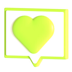 likes social media 3d icon illustration