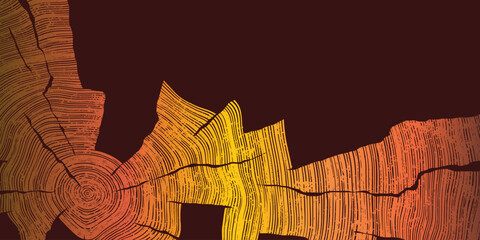 Wood texture frame, wood plank, dark background, vector design