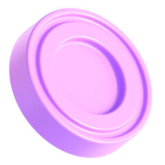 Abstract Element Purple Green 3d icon illustration