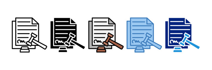 Contract Icon Element For Design
