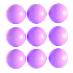 Abstract Element Purple Green 3d icon illustration