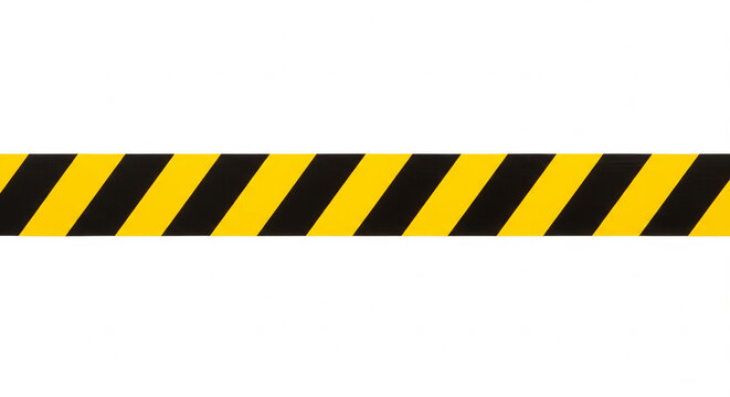 Striking black and yellow striped pattern against a clean white backdrop creating a caution effect.
