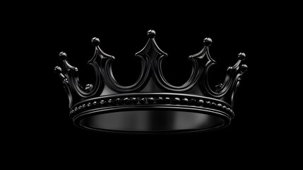 Bold and elite five point crown symbol in black representing leadership and royal heritage