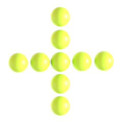 Abstract Element Purple Green 3d icon illustration