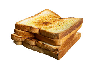sliced toasted bread isolated
