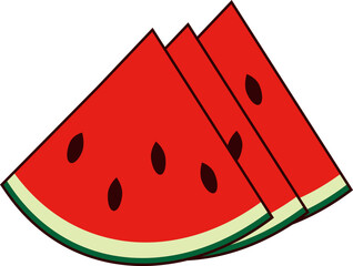 Watermelon Slice Illustration for Summer