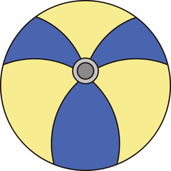 Colorful Beach Ball Icon for Summer Play