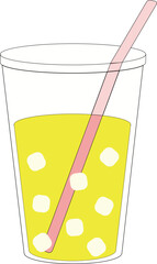 Refreshing Cold Drink Illustration for Summer