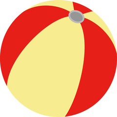 Colorful Beach Ball Icon for Summer Play