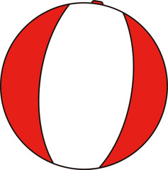 Colorful Beach Ball Icon for Summer Play