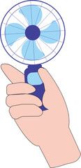 Handheld Fan Icon for Personal Cooling