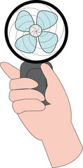 Handheld Fan Icon for Personal Cooling